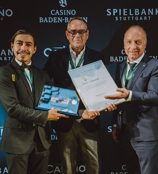 Robin Stepanek aus der Spielbank Stuttgart ist der Gewinner der Baden-Württembergischen Dealer Championship 2023
