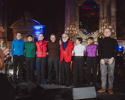 Friedrich Liechtenstein mit Band auf der Bühne des Casino Baden-Baden
