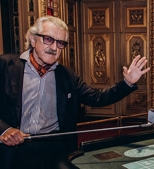 Dieter Meier beim Roulett-Spiel im Casino Baden-Baden